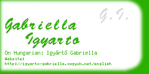 gabriella igyarto business card