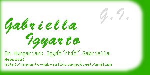 gabriella igyarto business card